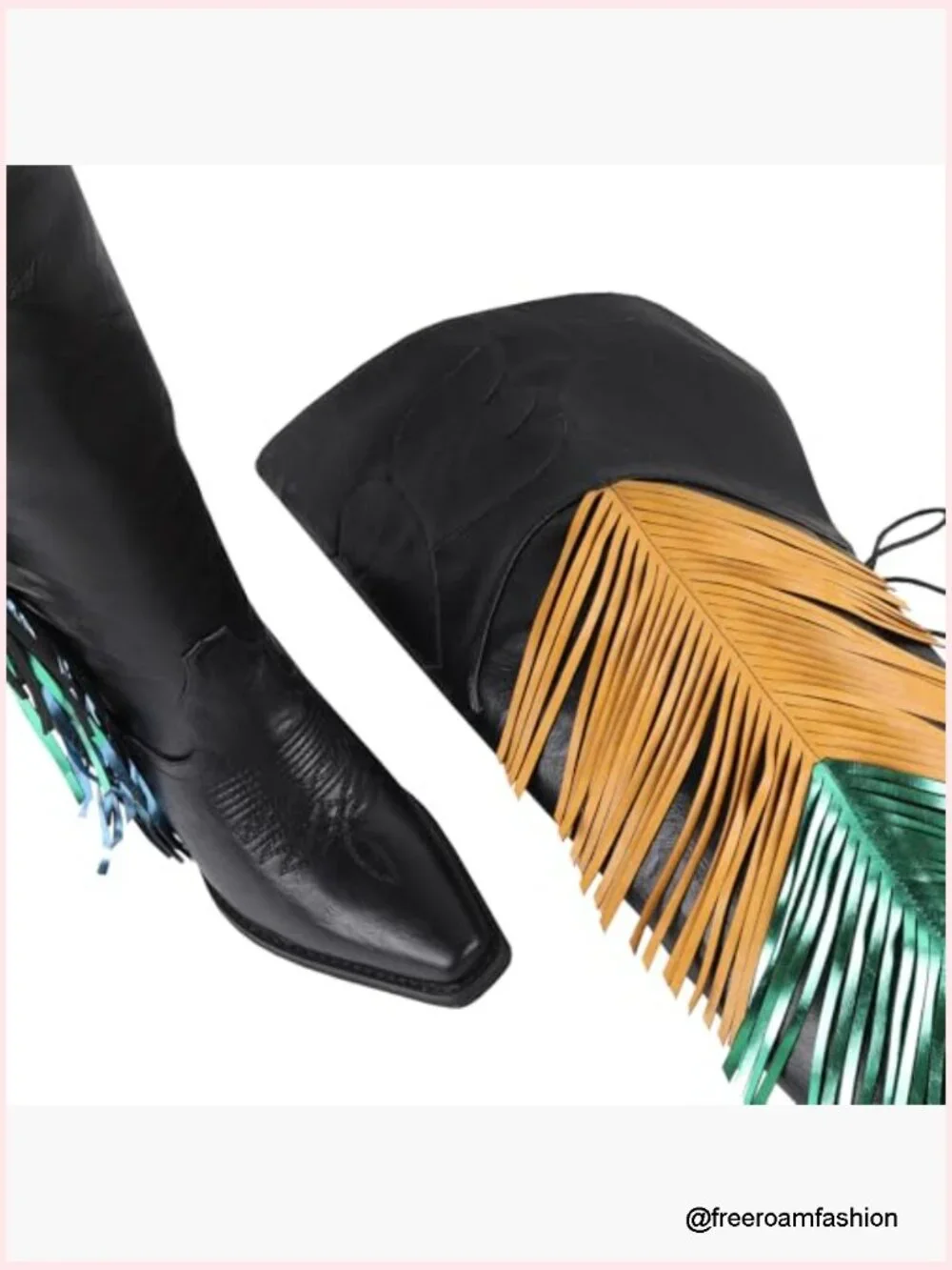 Knee High Faux Fur Lined Winter Boots with Pointed Toe and Block Heel